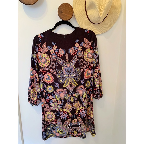 ✨ Loft Navy Print Shift Dress - 3/4 Sleeve - Picture 6 of 6